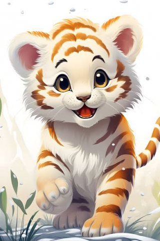 Tiger Cartoon mobile wallpaper